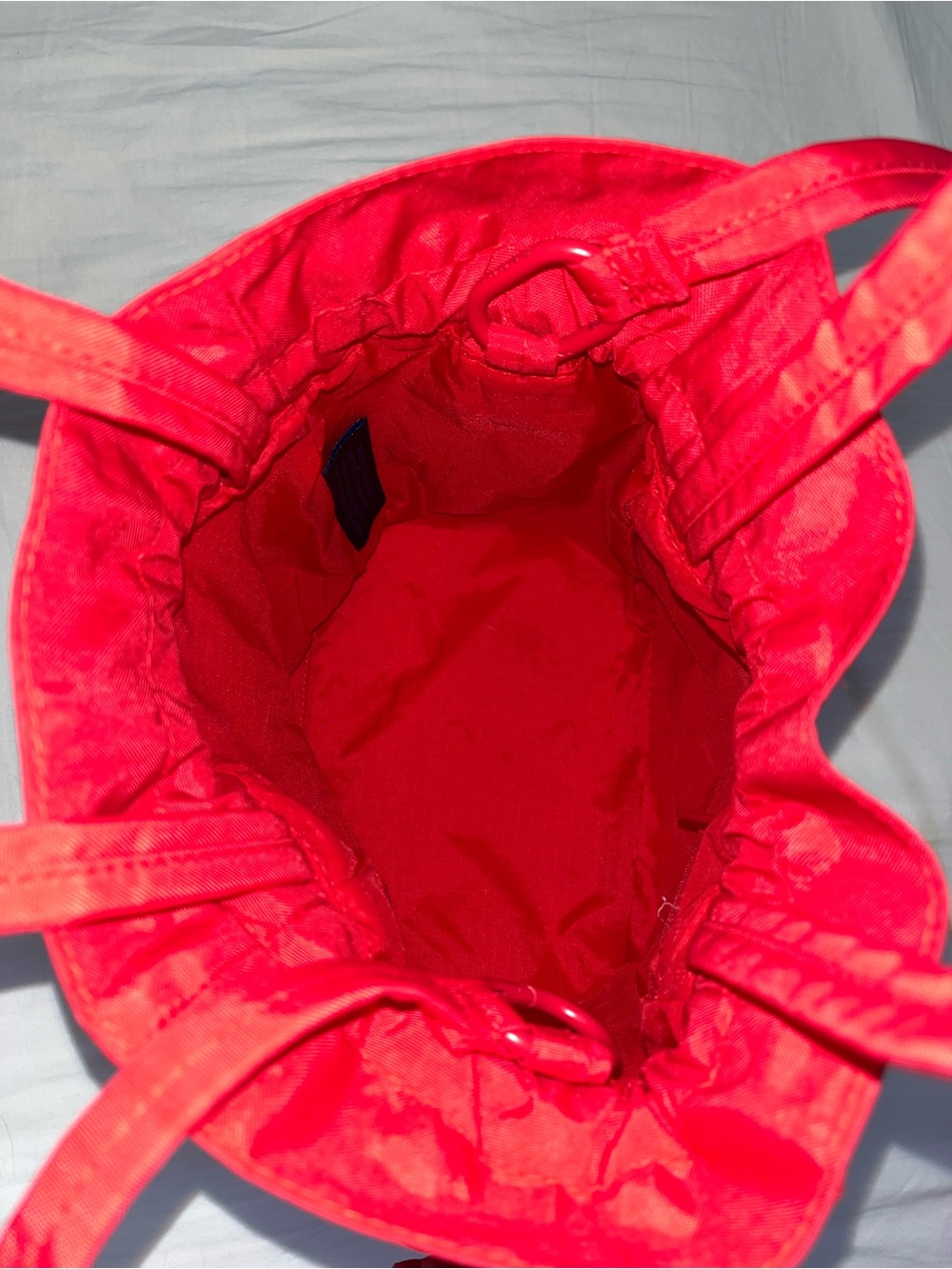 Red Drawstring Crossbody Drawstring Purse - Picture 6 of 9